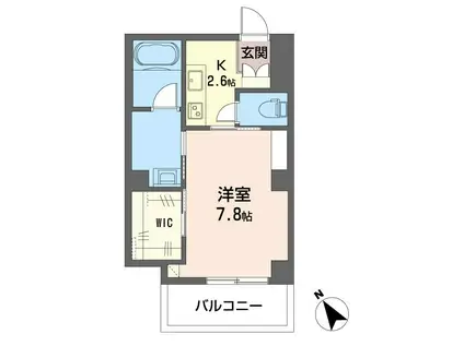 アイル ビリーヴ(1K/2階)の間取り写真