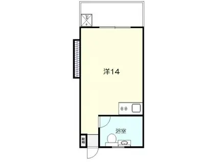 サンセットシャトルG(ワンルーム/3階)の間取り写真