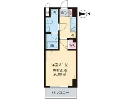 インペリアル パーク I(1K/2階)の間取り写真