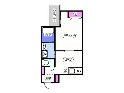 FSTYLE南安井町・エフスタイル(1DK/2階)の間取り写真