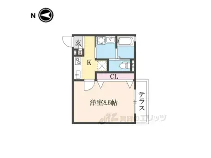 COCO MAISON(1K/1階)の間取り写真