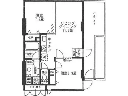 スペラール砧(2LDK/2階)の間取り写真