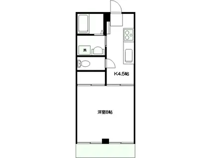 ウィンビュ桜ヶ丘(1K/3階)の間取り写真