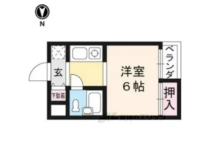 プライムシュロスヒデキ(1K/3階)の間取り写真