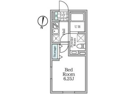 グランヴィル永福町(1K/2階)の間取り写真