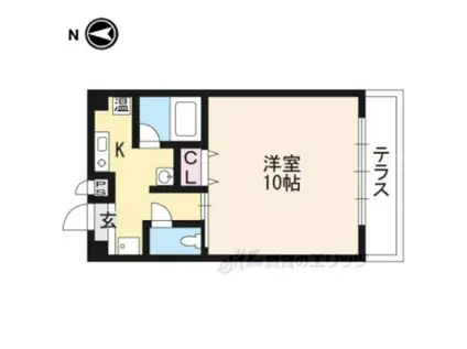 ASCOTT烏丸(1K/1階)の間取り写真