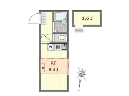 ノーザンロード北千住II(ワンルーム/3階)の間取り写真