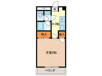 AZURE COURTE I(1K/5階)の間取り写真