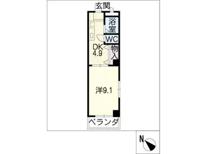 コンフォートコダマ(1DK/2階)の間取り写真