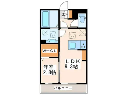 セレブ琴平(1LDK/3階)の間取り写真