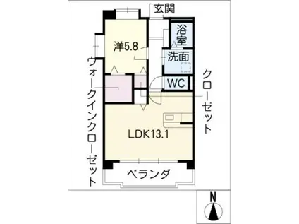 グリーン ゲーブル(1LDK/2階)の間取り写真