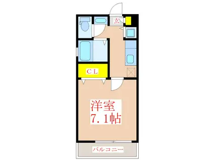 LA ROCHELLE(1K/4階)の間取り写真