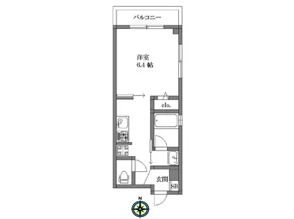 レーヴ西荻窪(1K/1階)の間取り写真