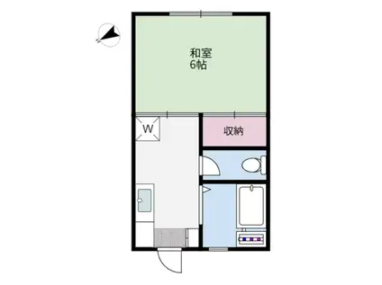 さんわこーぽ(1K/2階)の間取り写真