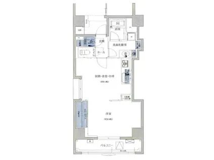 アイムズ芝大門(1LDK/12階)の間取り写真