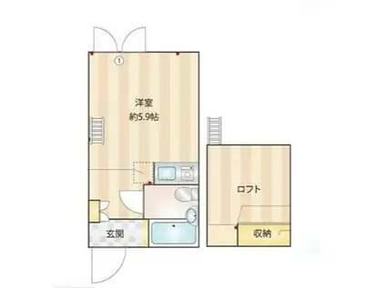 MY PLAN 西中延(ワンルーム/2階)の間取り写真