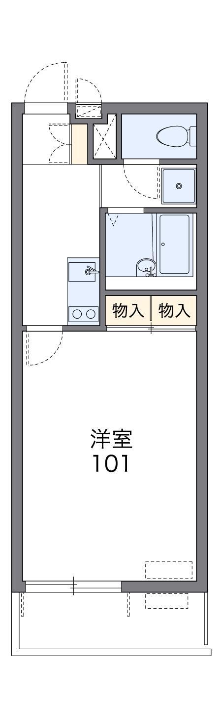 レオネクストアイ(1K/1階)の間取り写真