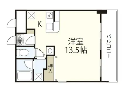 ヒルサイドこいとう坂(ワンルーム/1階)の間取り写真