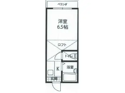 フラワーガーデン美里ハイツ(ワンルーム/2階)の間取り写真