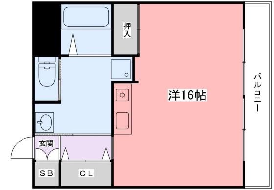 ハッピーエイジ土山(ワンルーム/6階)の間取り写真