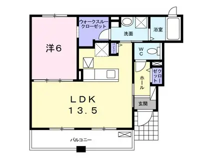 シェーネ(1LDK/1階)の間取り写真