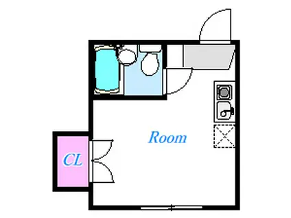 クオリアビル(ワンルーム/2階)の間取り写真