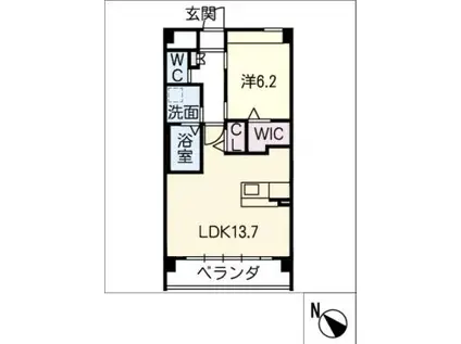 GRACE COURT KUWANA(1LDK/3階)の間取り写真