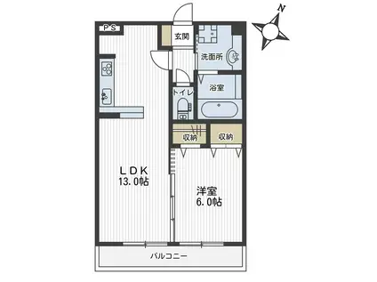 グレイスヴァンベール壱番館(1LDK/3階)の間取り写真