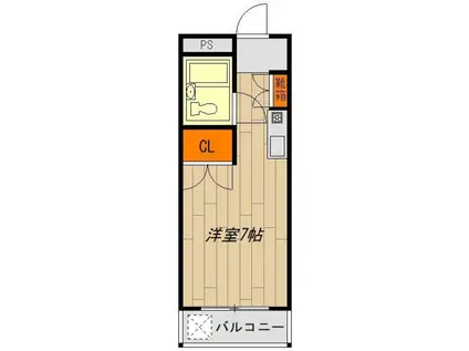 アイコート東長崎(ワンルーム/2階)の間取り写真