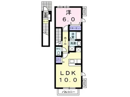 シュティルシェーネ(1LDK/2階)の間取り写真