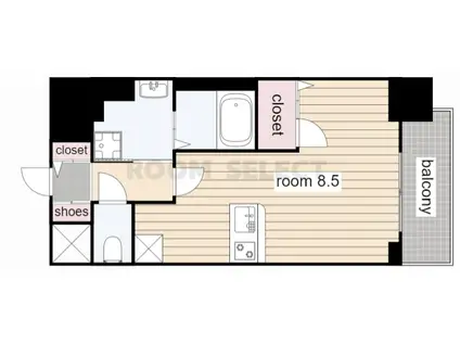 プレサンス丸の内レジデンスII(1K/5階)の間取り写真