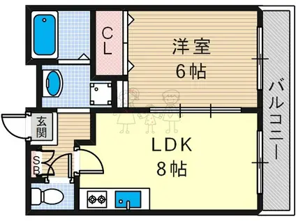 コンフォート・ソレイユ(1LDK/1階)の間取り写真