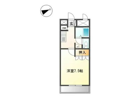 フィールド ビレッジ(1K/2階)の間取り写真