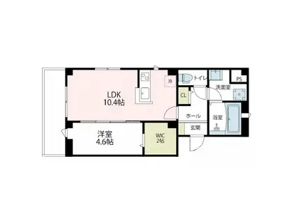 アムール・K・MUME(1LDK/3階)の間取り写真