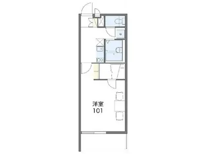 レオパレスウィステリア神田(1K/2階)の間取り写真