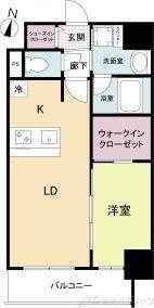 D.CLAREST本庄東FJRE(1LDK/7階)の間取り写真