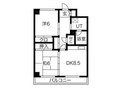 ファミールT.C ACTII(2LDK/2階)の間取り写真