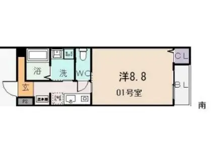 アムール八尾本町(1K/5階)の間取り写真