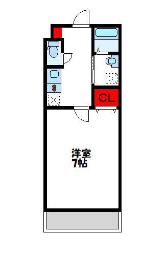 アーフリーミIII(1K/1階)の間取り写真