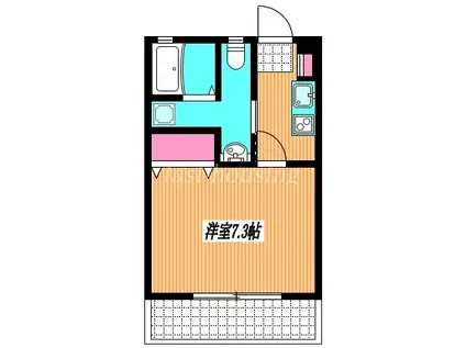 フローレンス一橋4号館(1K/1階)の間取り写真