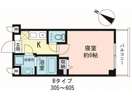 LA MAISON COUP DE COEUR M1(1K/3階)の間取り写真