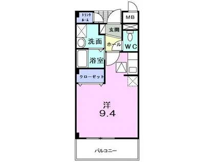 リバーレイクヒルズ(ワンルーム/1階)の間取り写真