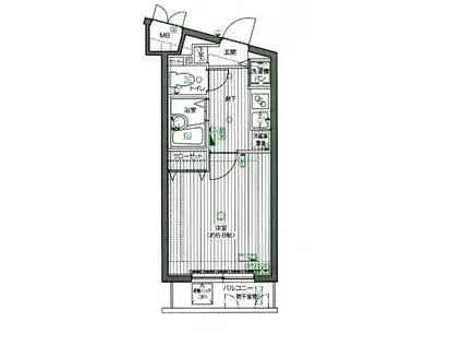 グランドガーラ渋谷(1K/4階)の間取り写真