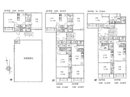 OHANA(1LDK/2階)の間取り写真