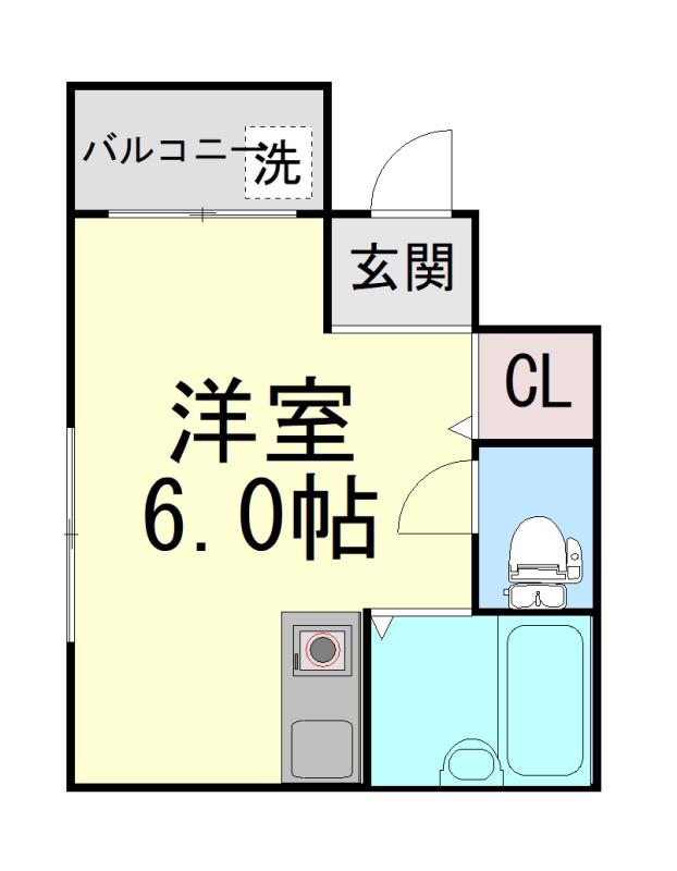 シティライフ稗原(ワンルーム/4階)の間取り写真