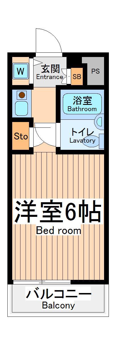 ダイホープラザ鶴見(ワンルーム/2階)の間取り写真