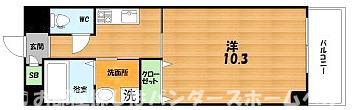 エルネージュ交野(1K/7階)の間取り写真