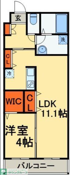 エリザベス(1LDK/1階)の間取り写真