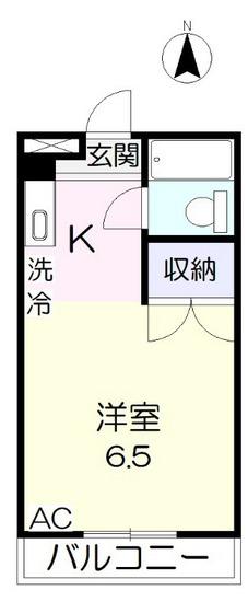 コーポ半田1(1K/2階)の間取り写真