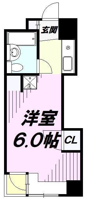 グランバリュー八王子北野(ワンルーム/3階)の間取り写真